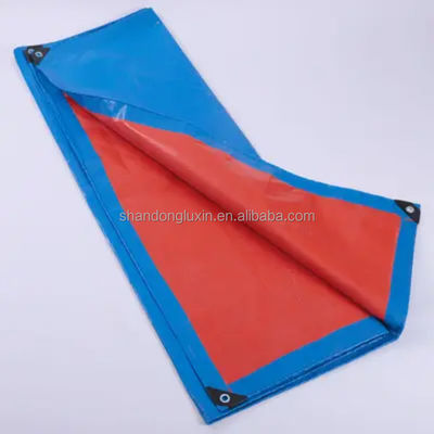 Truck zware poly tarp bedekt gecoat waterdicht blauw kamperen zonneschaduw rol tarpaulin