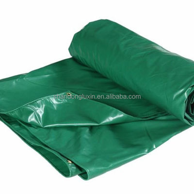Regenbestendig, voorgefabriceerd groen PVC-doek met UV-bestandheid en zonnestraling