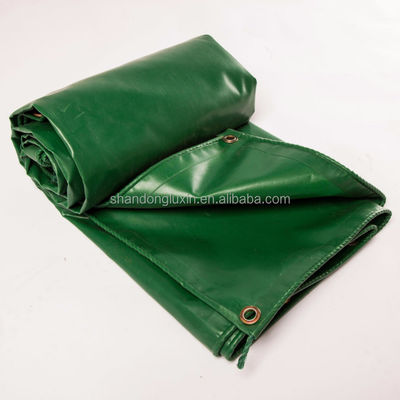 Gecoate superzware pvc-doek, tralies, vinyl-tralies met logo-afdrukcapaciteit