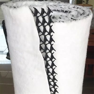 3D-plastic drainage geocomposite met 8 mm x 6 mm geonet en langvezel geotextiel
