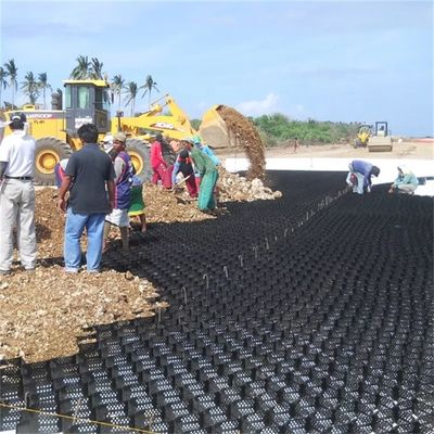 1000-1420N / 10CM Peel Strength HDPE Geocells voor grindoptochten