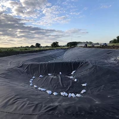 HDPE-geomembraan voor 0,5 mm 1 mm 1,5 mm 2 mm waterdichte dampoel