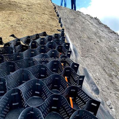 HDPE Geocel ASTM Glanzige Geocel Gravel Driveway Paving Grid voor Honeycomb Driveway