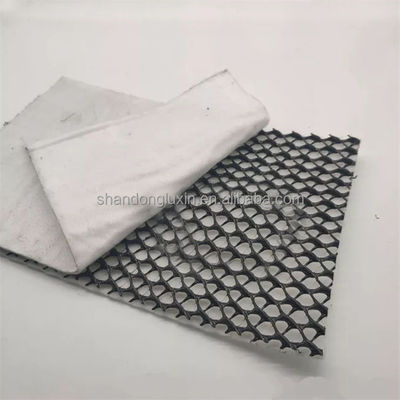 Gecustomiseerde lengte Zwart-wit wegbasis Drainage Net Geocomposite Compound Net 3d Geonet