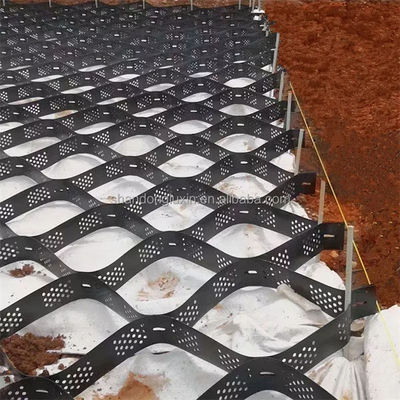 Geocelle van HDPE met textuur en perforatie voor grondverbetering op een hoogte van 50 mm tot 200 mm