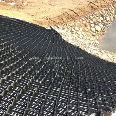 Glanzige HDPE-geocelle voor duurzame steunmuur bij de bouw van snelwegen en spoorwegen