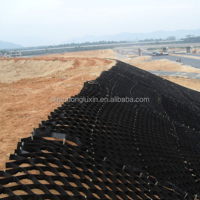HDPE-plastic Geocell Ground Grid voor hellingsstabilisatie Lassafstand 330mm-1000mm