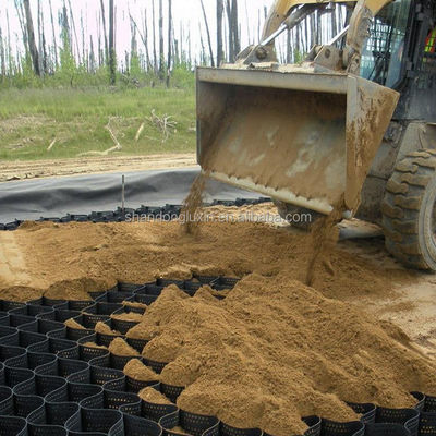 HDPE-plastic Geocell Ground Grid voor hellingsstabilisatie Lassafstand 330mm-1000mm