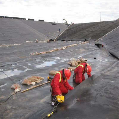 Geomembraan met dubbele textuur Geomembraan in HDPE voor inspectie van lagunes ter plaatse