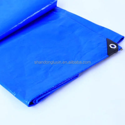Gecoate plain weefsel EN Zwaargewicht Tarpaulin Waterdicht 220g Blauw No Limit Rollen Geweven