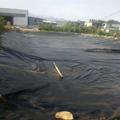 Zwarte 1,5 mm HDPE-geomembrane waterpoelvoeringen voor vishouderij met dubbele textuuroppervlak