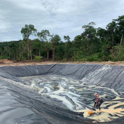 0.3mm-3.0mm Dikte HDPE Geomembraan voor Dam Liner Reservoir Mining Garnalenboerderij vijver