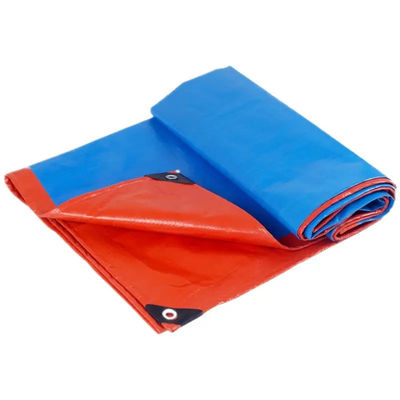 PE-stof bedekt met blauw-oranje traliesrol voor plaid-stijl waterdicht PE-stofdek
