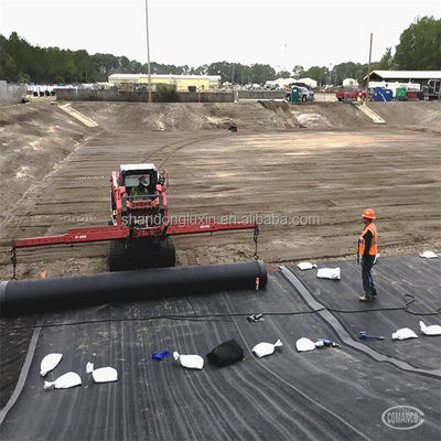 Dubbel glad oppervlak HDPE-geomembraan voor visvijverlijner 0,5 mm 1 mm 0,75 mm 1,5 mm 2 mm