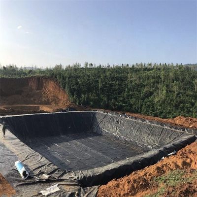 Industrieel ontwerp 250 Mic Zwarte polyethyleenfilm HDPE Geomembrane plaat voor de bouw in Zuid-Afrika