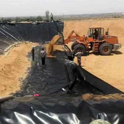 Corrosiebestendig dubbel glad oppervlak 0,5 mm HDPE-geomembraan voor garnalenvisserij