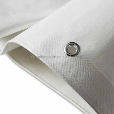 160 g M2 Strip Rollen Blauw Wit HDPE Geweven Stof HDPE Tarpaulin met LDPE laminatie