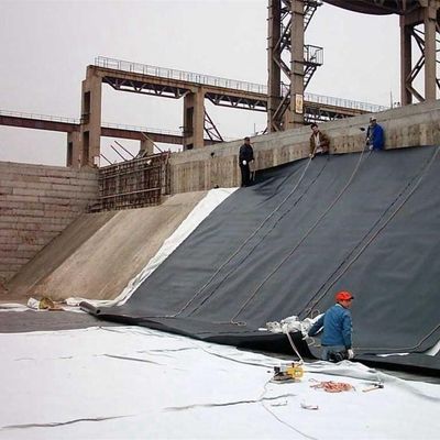 Grote geomembraan van HDPE voor stortplaatsen van kunststof voor vijver van vissen Zwart of op aanvraag