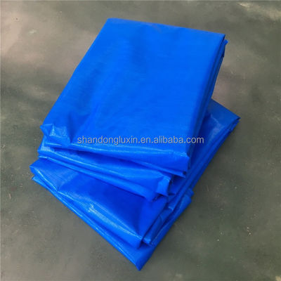 Waterdicht zilveren blauw PE-doek voor dakdekkende tentboot of zwembaddek 50gm-280gm
