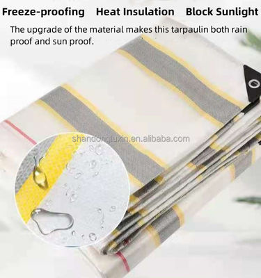 Stripe Style Pe Tarpaulin 100% Virgin Plastic Waterdichte Tarpen voor buitenbescherming