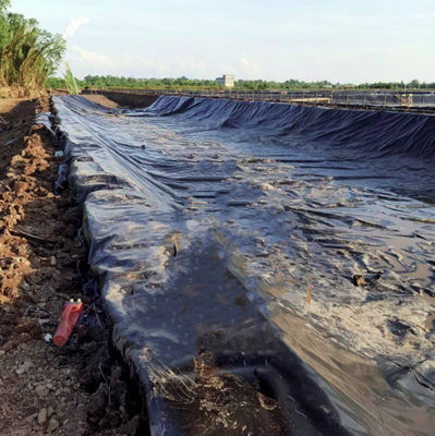 Dubbel glad HDPE-geomembraan voor vishouderij en milieubescherming op stortplaatsen