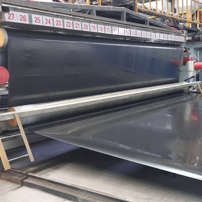 Grafisch ontwerp HDPE gladde geomembraan vis vijver liner 1,5 mm 2 mm voor stortplaatsen