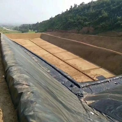 1.5mm glad zwart HDPE geomembraan voor buiten omgeving vis vijver Liner waterdicht