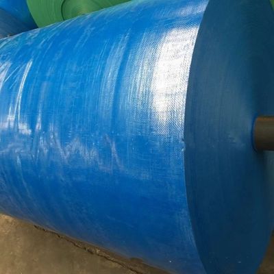 Brandvertragend blauw PE-doek lichtgewicht streepdoek voor industriële sterkte