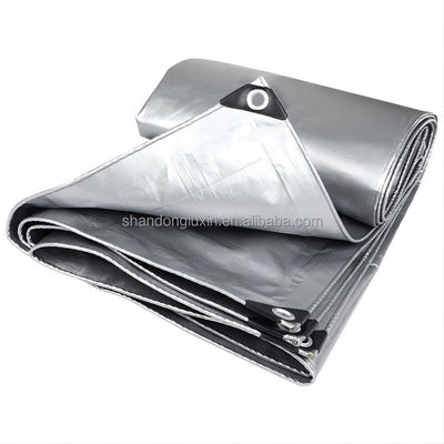 500D Garn Count Zilveren Grijze PE Tarpaulin Vocht- en waterdicht voor buiten
