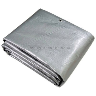 Blauw-zilver lichtgewicht PE-doek met oogletten dichtheid 6*6-16*16 op de Vietnamese markt