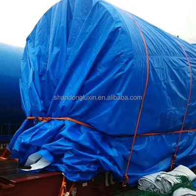 Blauw PE-doek voor buiten HDPE-weven en LDPE-lamineerd dak