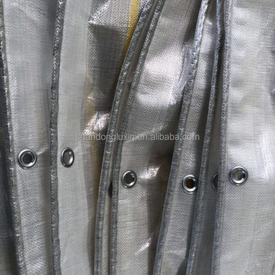 500D Stripe Style Double Blue/White/Black/Red PE Tarpaulin Cover Tarp voor alle doeleinden